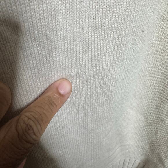 Athleta Wool Cashmere Sweater XS Beige V-Neck Pullover Fall Winter Cozy - Picture 11 of 12